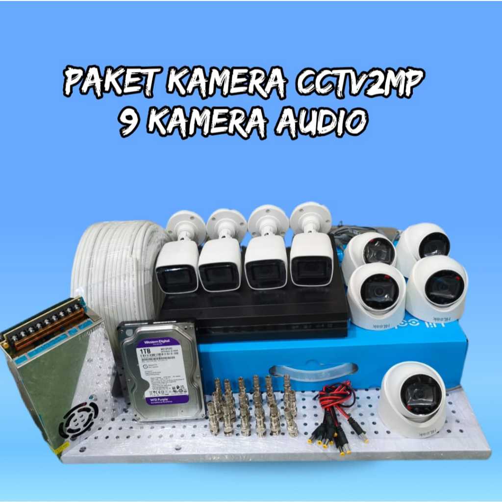 Paket kamera cctv hilook AUDIO  9 kamera
