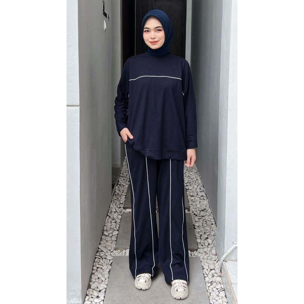 ONE SET -STELAN KEMEJA -ATHAYAA