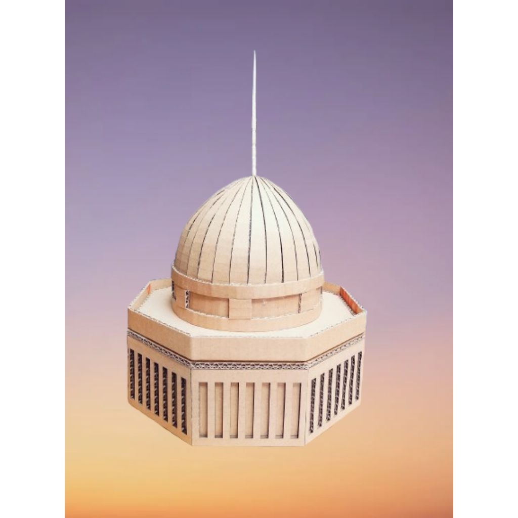 prakarya dari kardus miniatur masjid