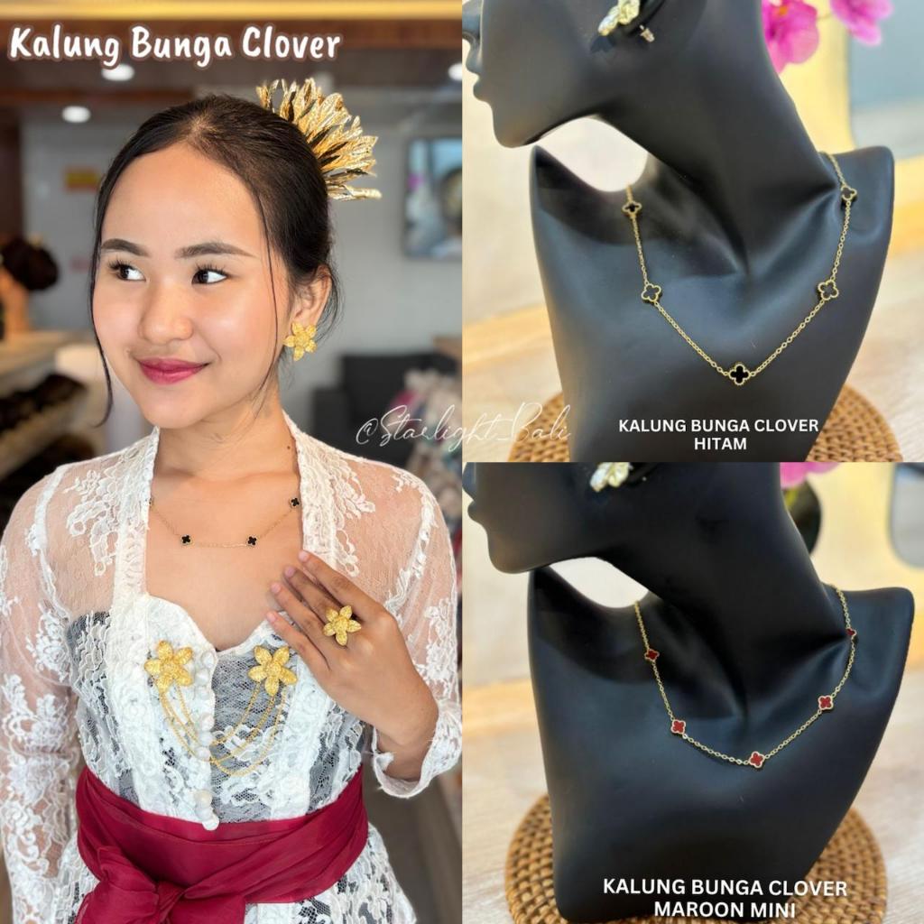 STARLIGHT BALI - Kalung Bunga Clover / Kalung / Necklace / Kalung Wanita