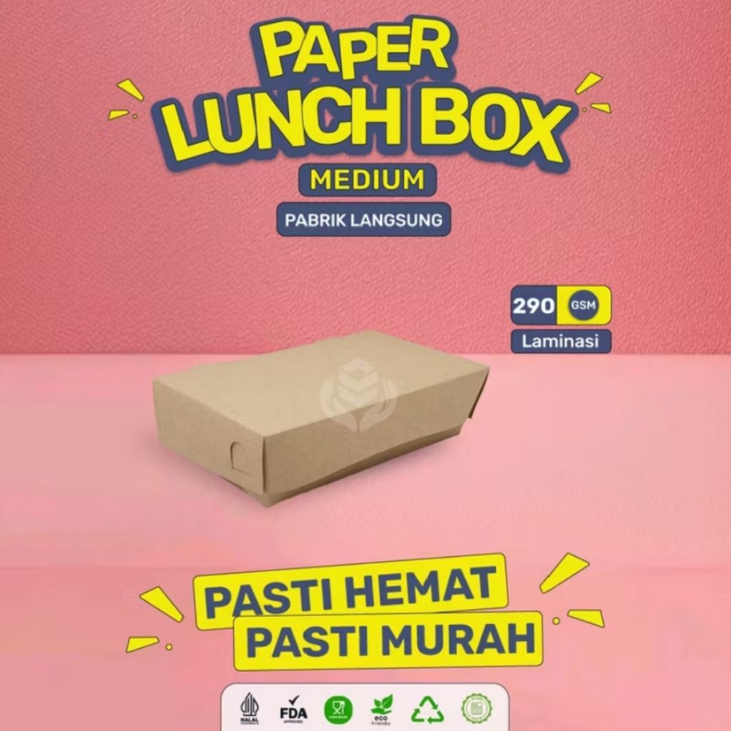 Paper Lunch Box Medium Lunch Box M LunchBox Paper