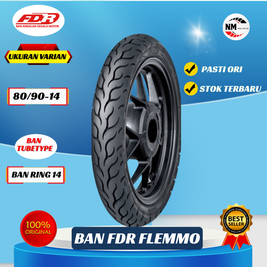 Ban Luar FDR Flemmo 80/90 ring 14 ban motor matic beat vario mio non tubles