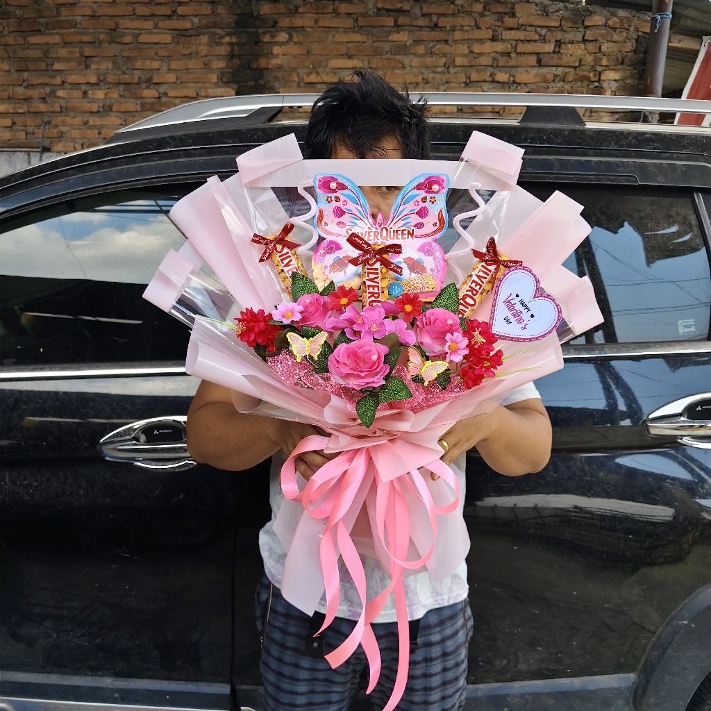 Buket valentine / coklat kupu kupu / buket kupu kupu READY INSTAN MEDAN