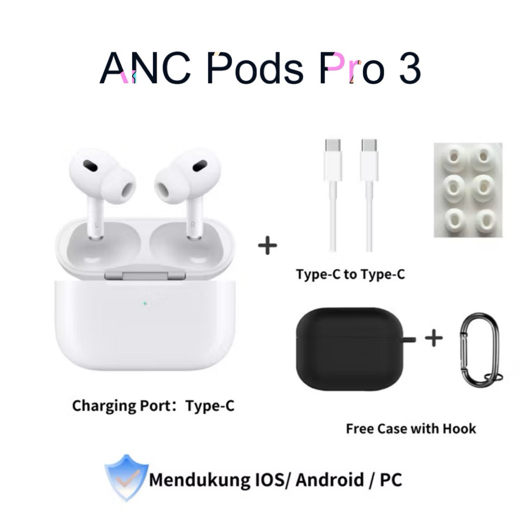 ANC Pods Pro 3 Earphone Headset Bluetooth