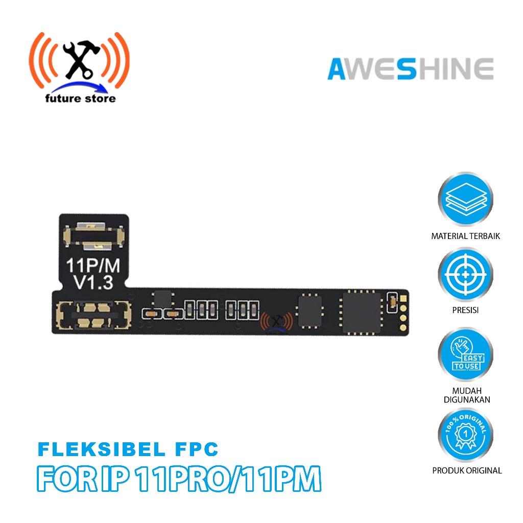 FPC BATERAI AWESHINE TAG ON BEBAS AKTIVASI IPHONE 11 PRO PRO MAX ORIGINAL - FLEXY FPC AWESHINE REPAI