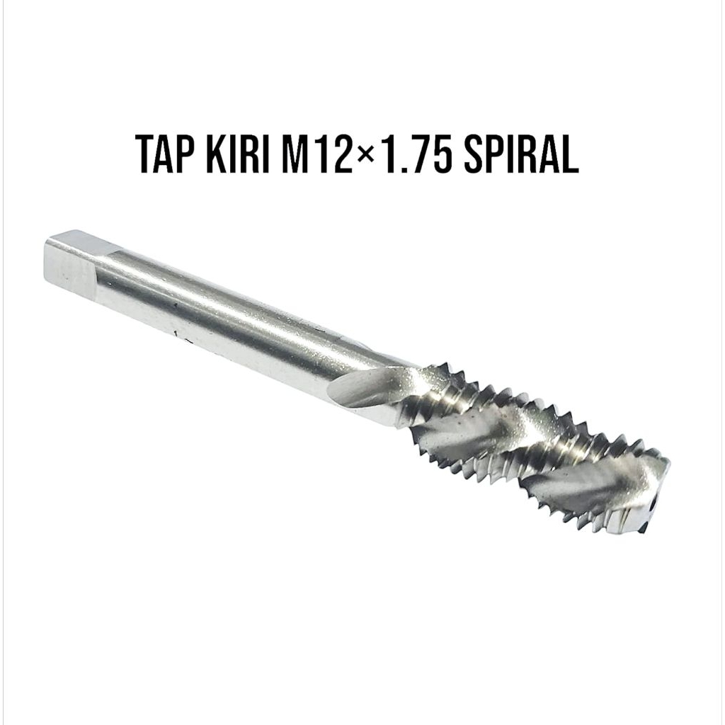 TAP MESIN ULIR KIRI M12×1.75 M10×1.5 M8×1.25 M6×1.0 M5×0.8 M4×0.7 HSS H2 TAP ULIR SPESIAL KIRI