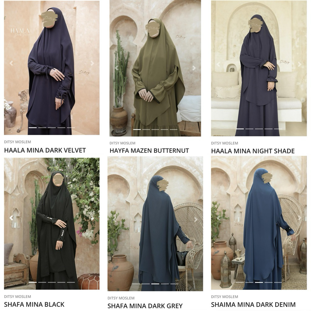 DITSY MOSLEM KHIMAR AJA Shafa Mina | Shaima | Haala Maira | Haala Mazen | Haala Mina | Hayfa Mazen |