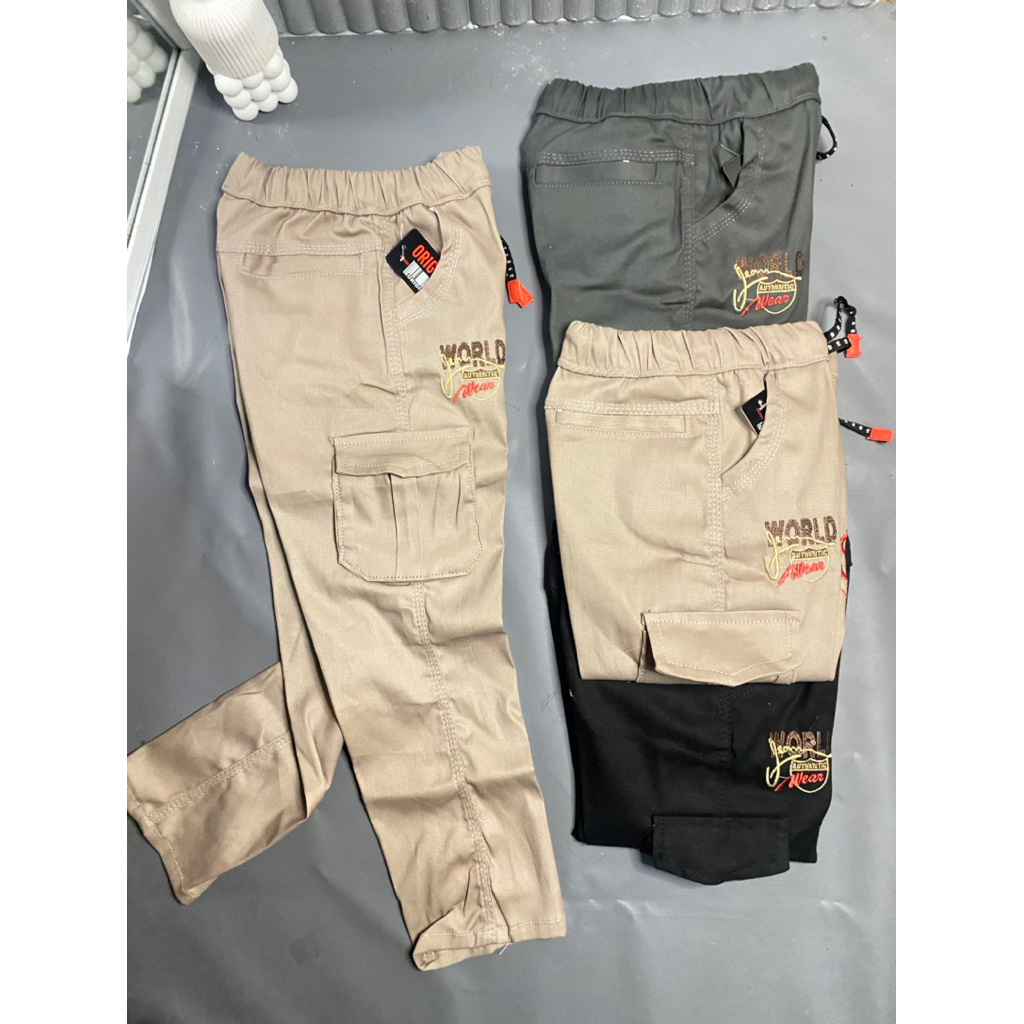 Terbaru ~Celana anak kargo celana anak katun Usia 4-15 Tahun celana murah grosir celana kekinian cel