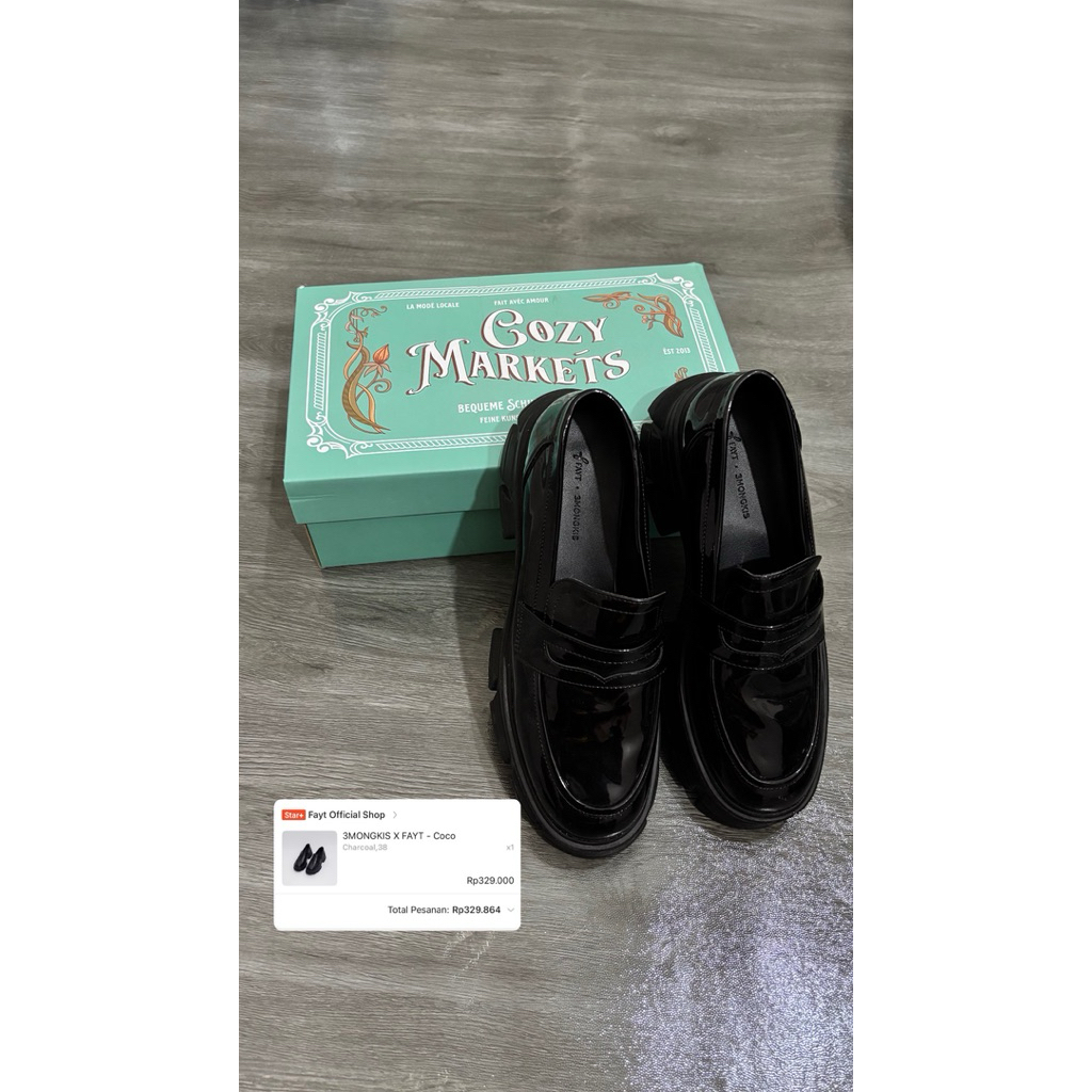 Sepatu 3mongkis x fayt preloved 1x pakai size 38