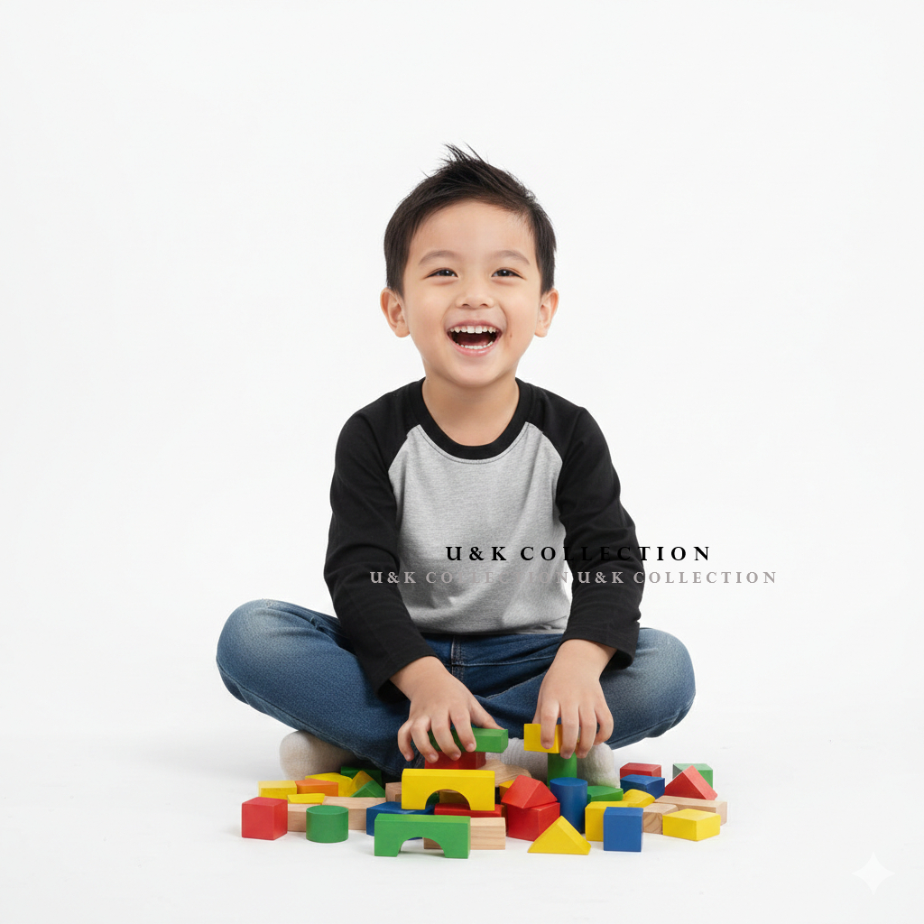Kaos Raglan Anak Lengan Panjang Distro Kaos Anak Tanggung Kaos Polos