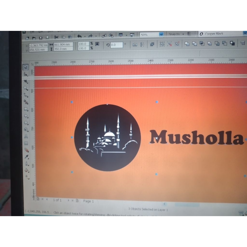 tulisan musholla / sign musholla akrilik murah
