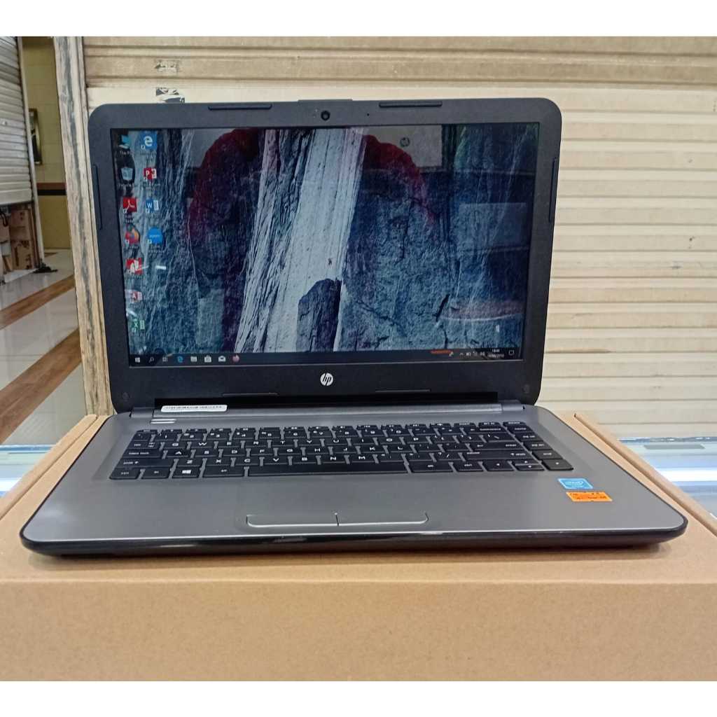 Laptop Leptop Bekas Scond hp 14-am514tu Celeron n3060  Ram 4gb Hdd 500 gb  Windows10 ZoomSiap  Pakai