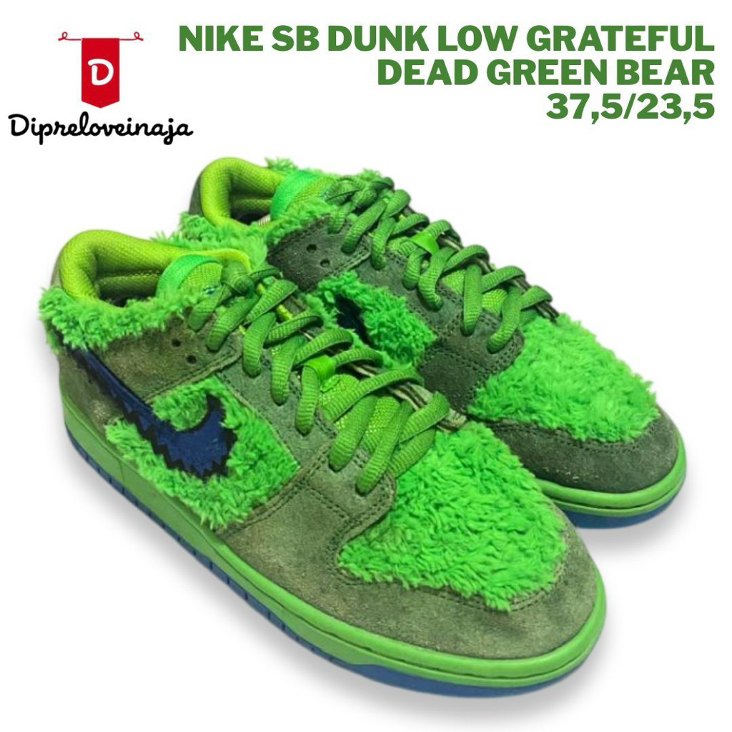 NIKE SB DUNK LOW GRATEFUL DEAD GREEN BEAR PRELOVED DPLA0369