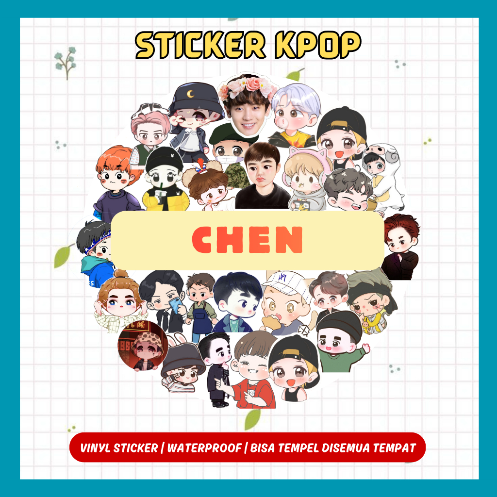 STICKER CUTTING CHEN EXO WATERPROOF | STIKER CHEN EXO TAHAN AIR