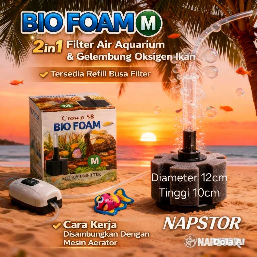 Bio Foam Size M Filter Aquarium Aquascape Ikan Hias BioFoam Bio Sponge
