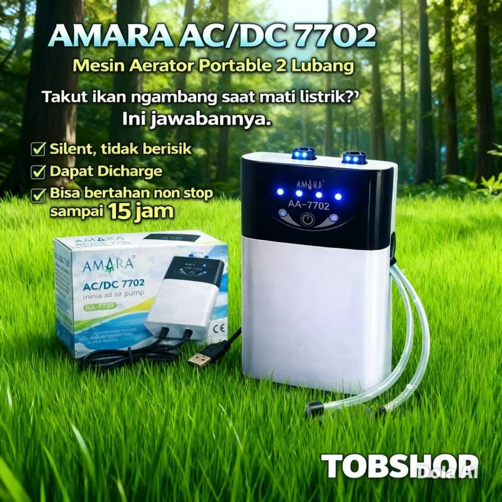 Aerator AMARA AC/DC AA 7702 - Air Pump Baterai AA7702 ACDC AC DC