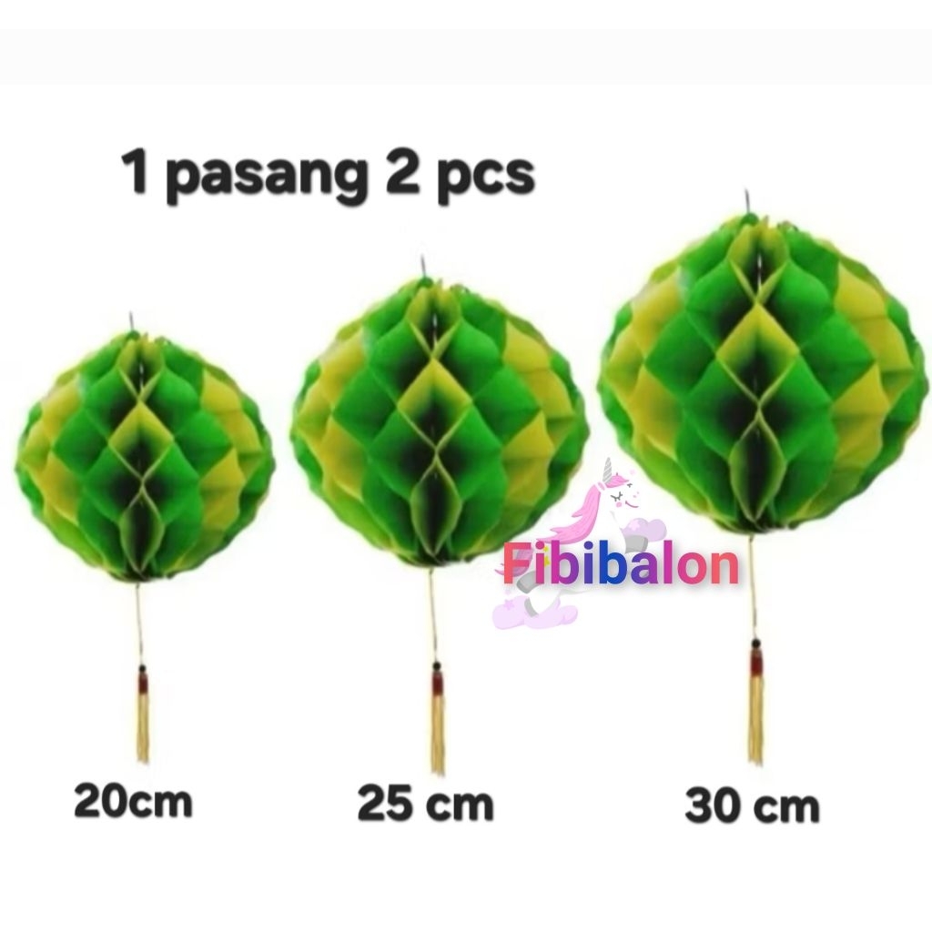 Lampion Idul Fitri/ Lampion Lebaran Honeycomb/Lampion Merah Putih / Hiasan 17 Agustus/Honeycomb Dirg