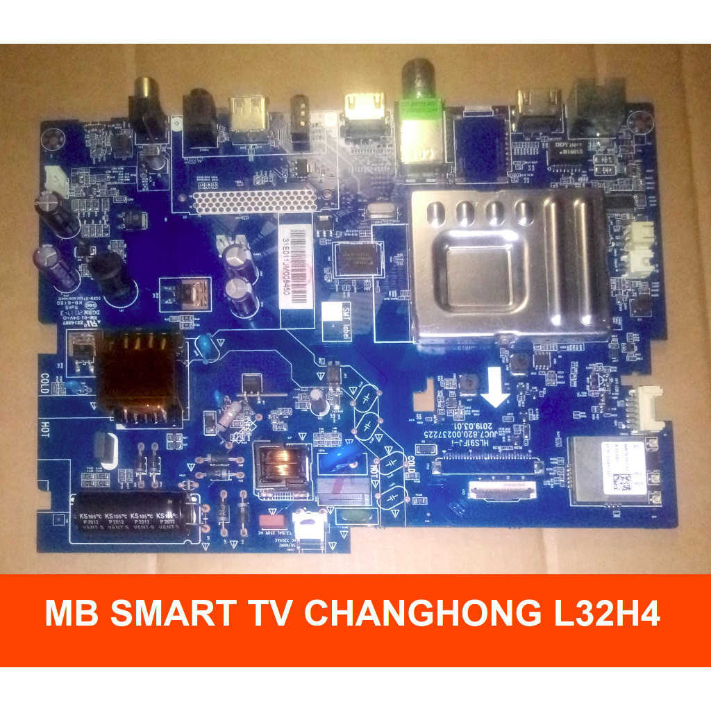 MODUL MAINBOARD - IR SENSOR REMOTE - KABEL LVDS SMART TV CHANGHONG L32H4