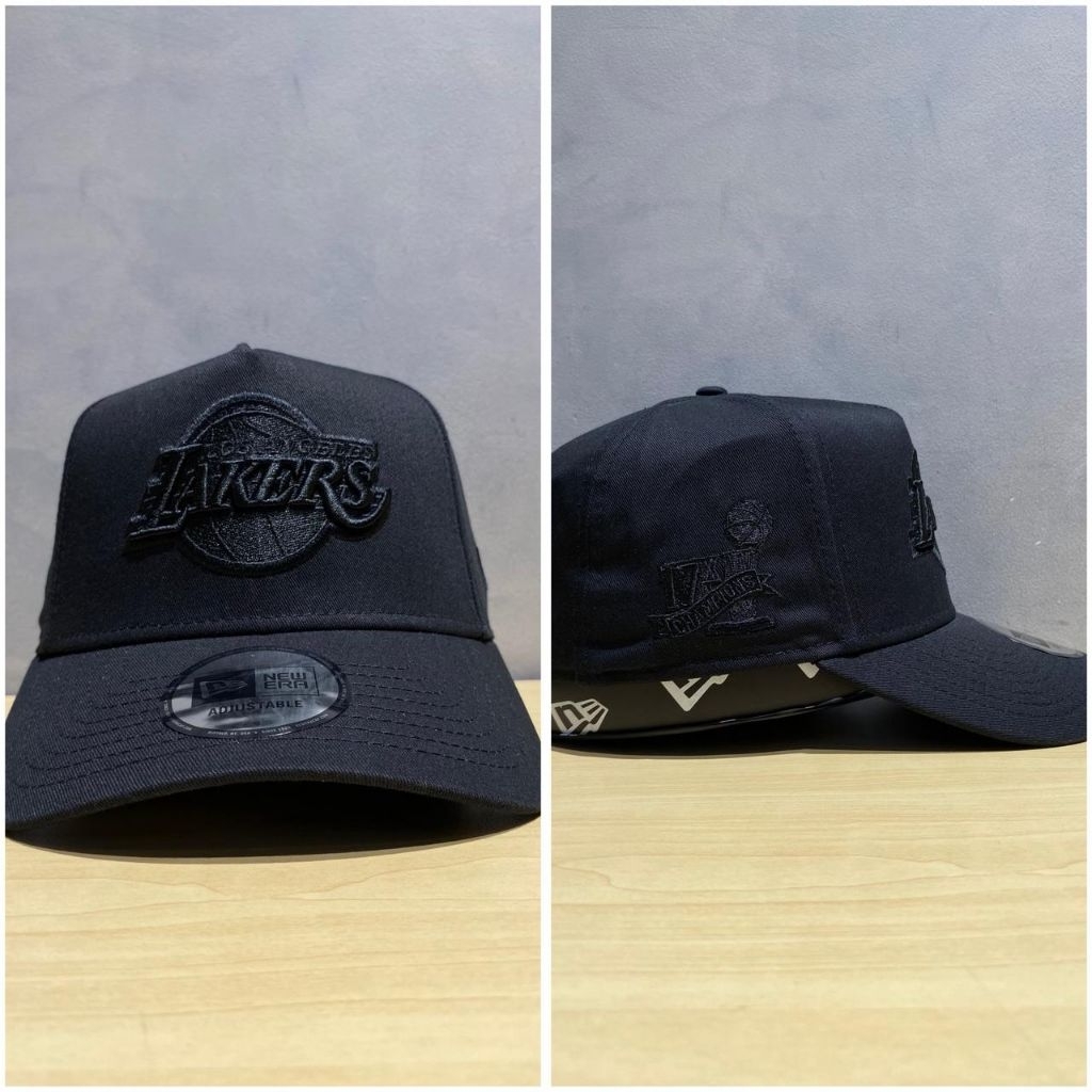 Topi Original New Era LA Lakers 9Forty - Hitam