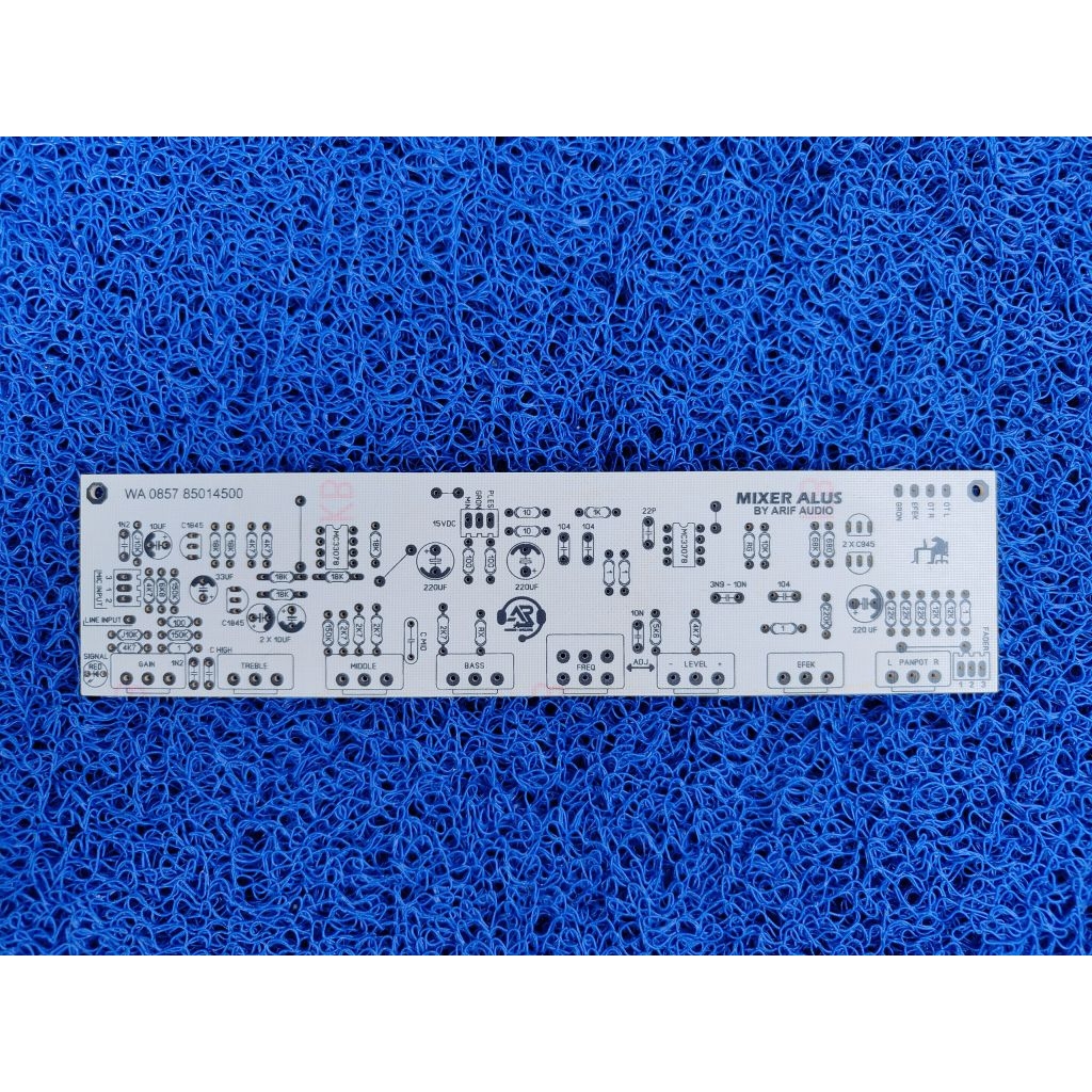 PCB audio mixer umbro aktif / Alus 9 potensio dobel frekuensi Input mic balance