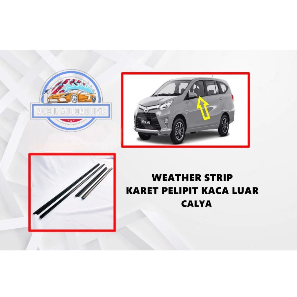Pelipit Karet Pintu Kaca Luar Calya