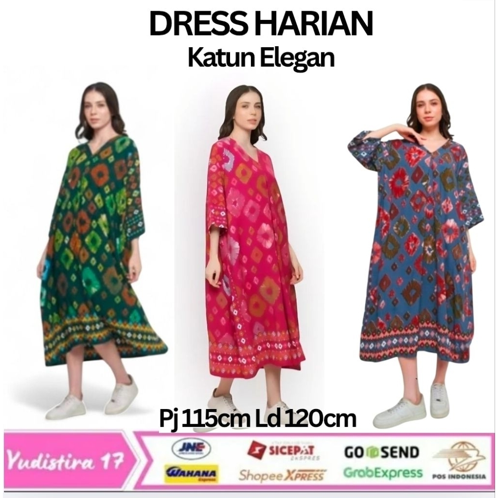 Kaftan Batik Modern Jumbo Kekinian Rayon Halus Premium Fernanda Hargo Dumilah