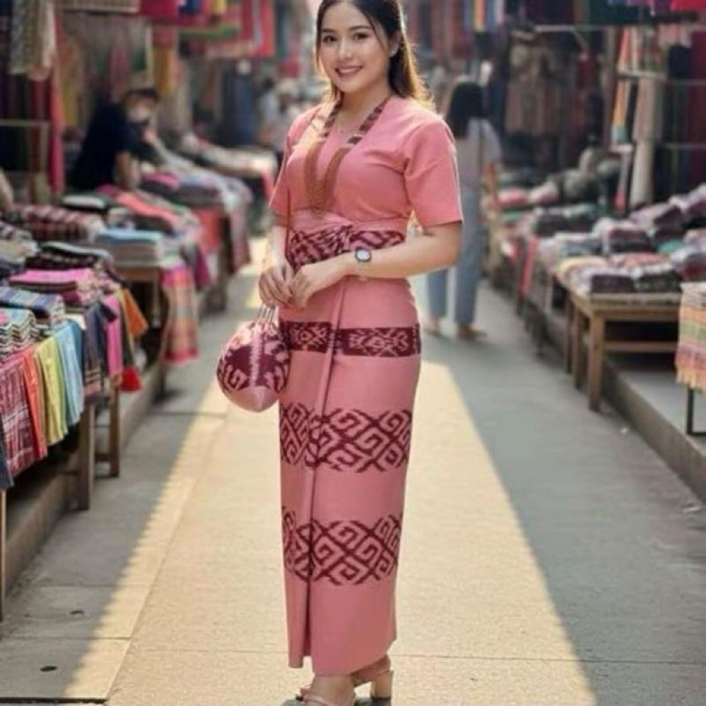 BAJU SETELAN TENUN//BAJU PESTA//BAJU TENUN ELEGAN