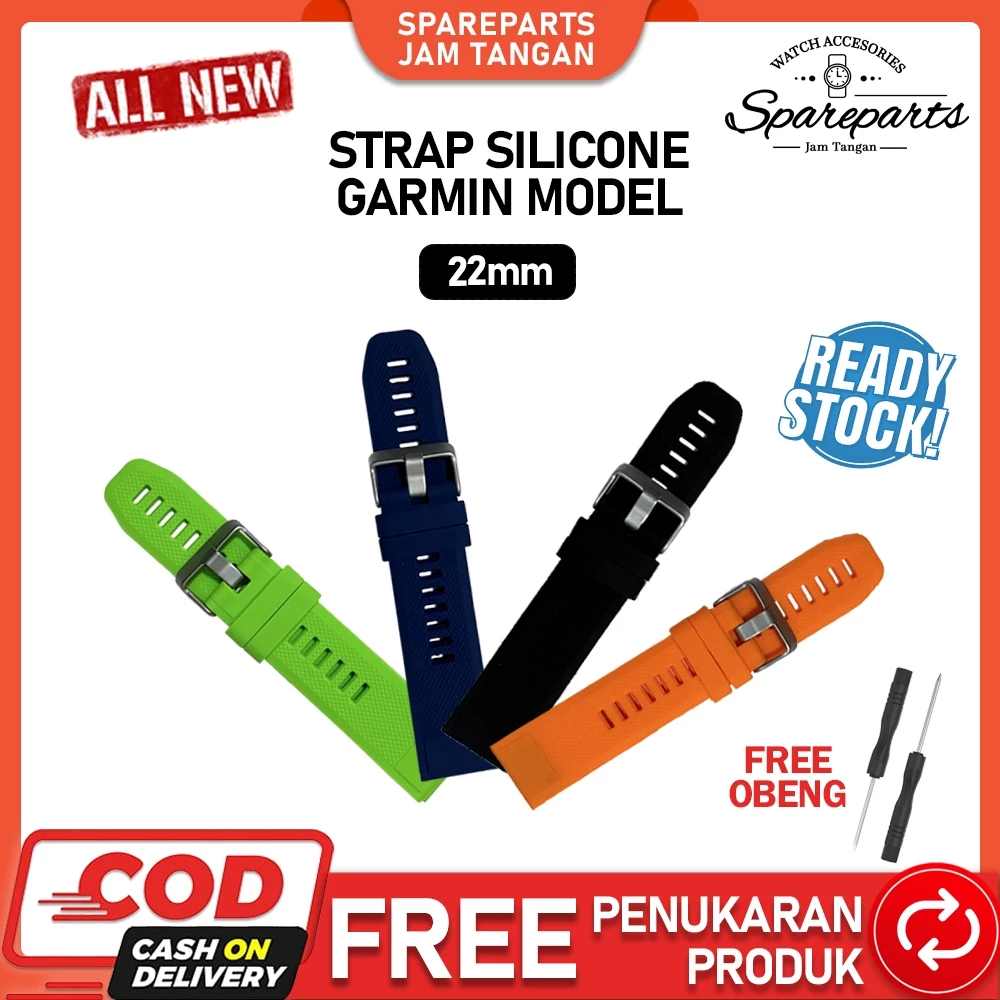 Rubber Strap Tali Karet Jam Tangan Garmin Approach S60 S62 S70 D2 Delta D2 Mach 1 2