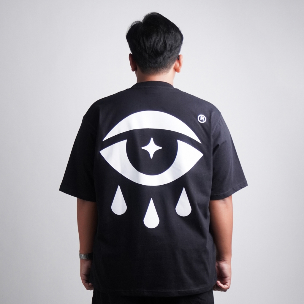 ILUTHIC - Tears Oversized TShirt Black Lengan Pendek Supersoft Cotton 20s