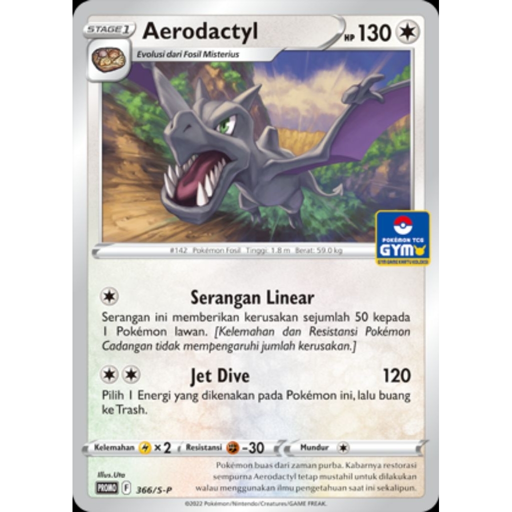 Tcg Pokemon Aerodactyl Promo Gym ID