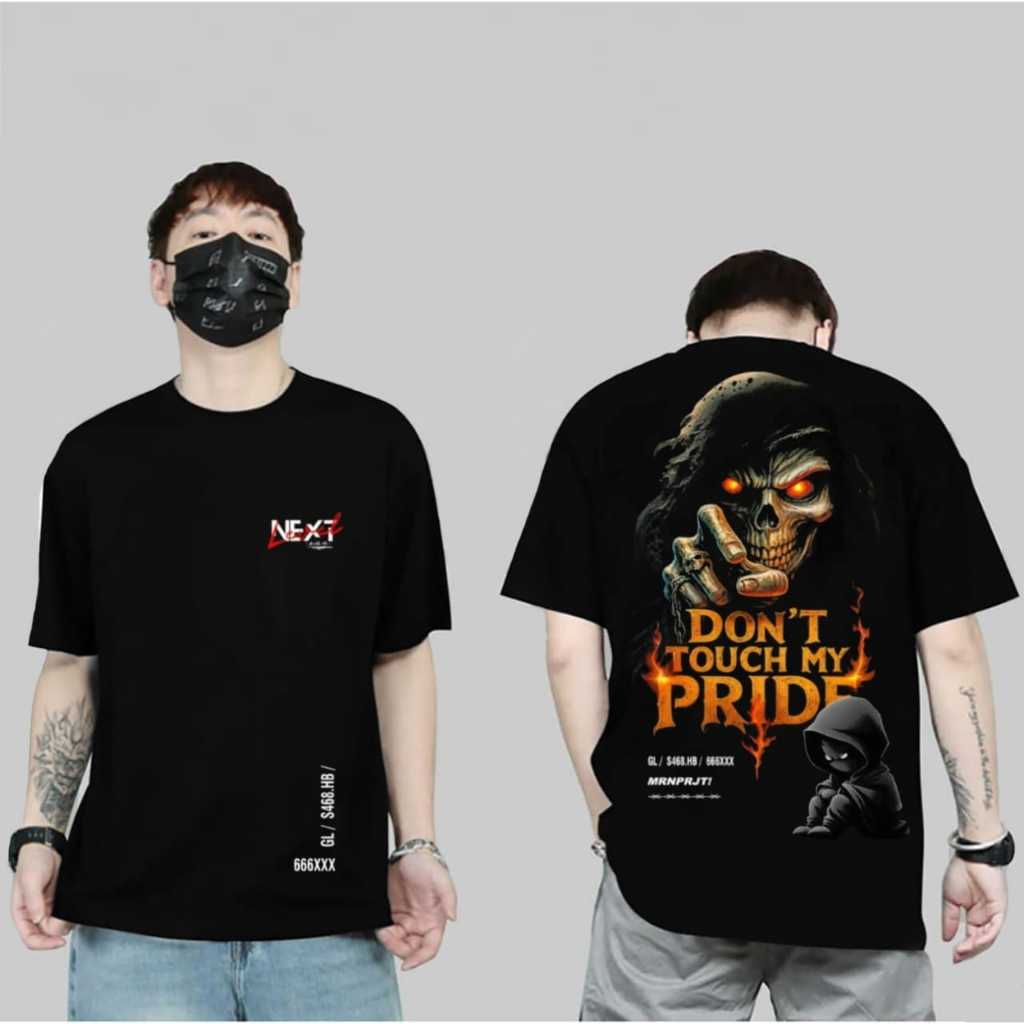 Baju Kaos T-shirt Distro Premium Unisex Motif Dont Touch My Pride Keren Trendy 2026