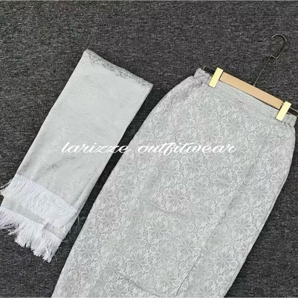 larizze kebaya - set rok span songket & slendang songket / bawahan rok songket kebaya / atasan slend