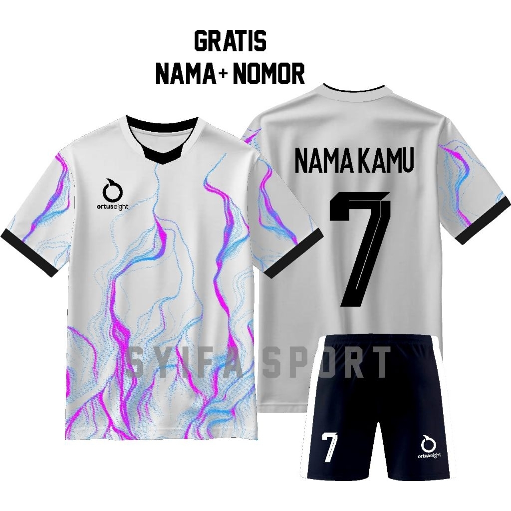 JERSEY BOLA FREE NAMA NOMOR BAJU FUTSAL VOLLY BADMINTON