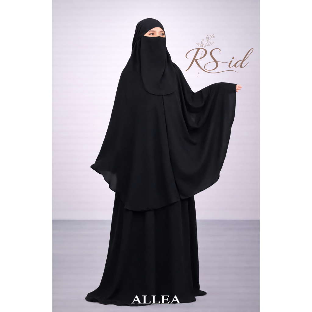 Abaya One Set Semi French Khimar & Cadar Bandana