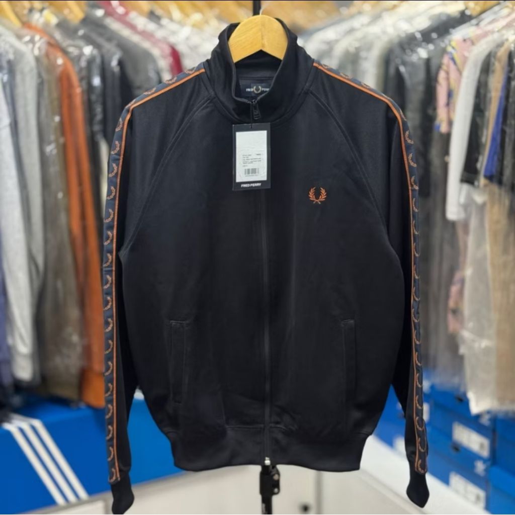 Jaket tracktop fred perry jaket pria unisex full tag