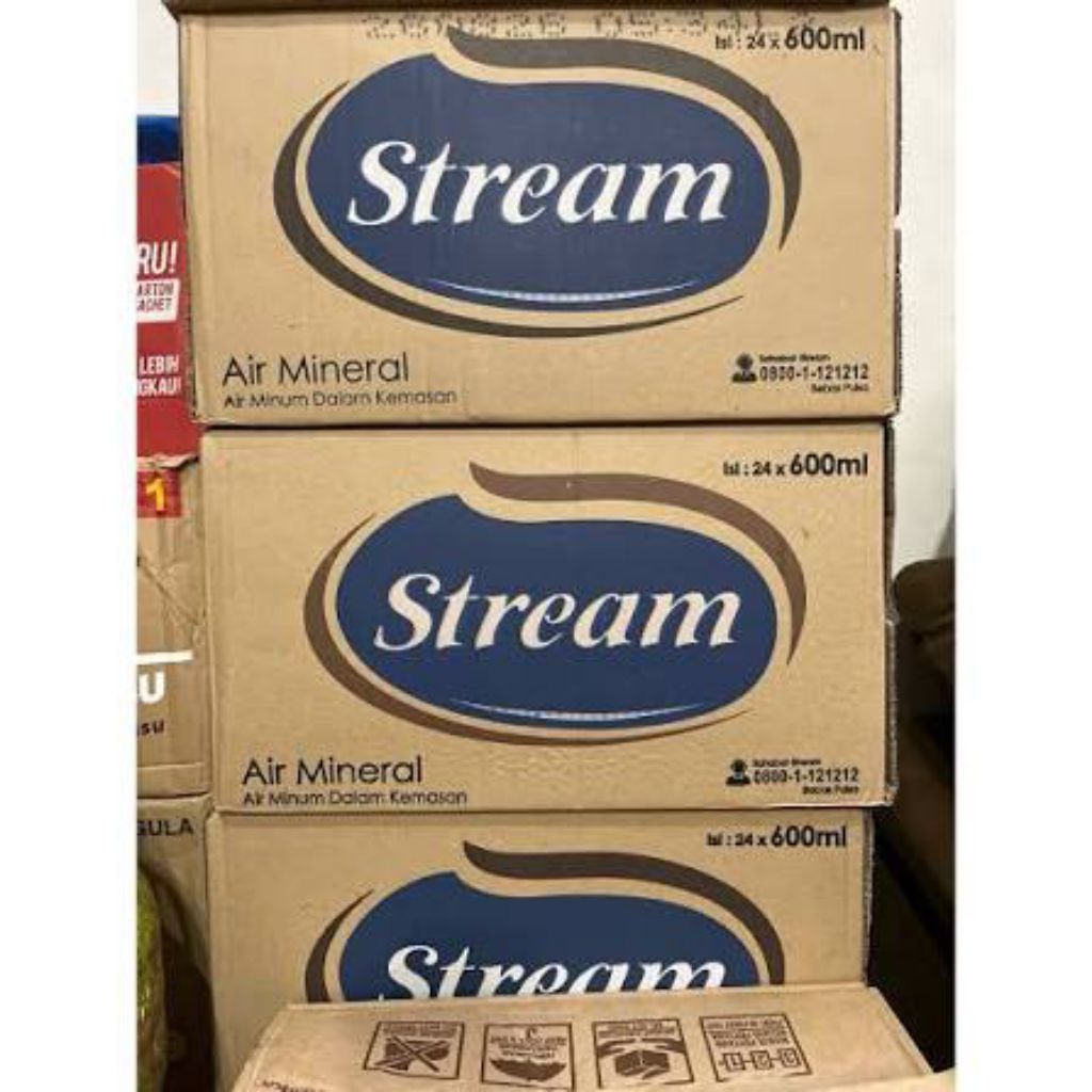 Stream Botol Air mineral 600ml / 24 botol / 1Dus