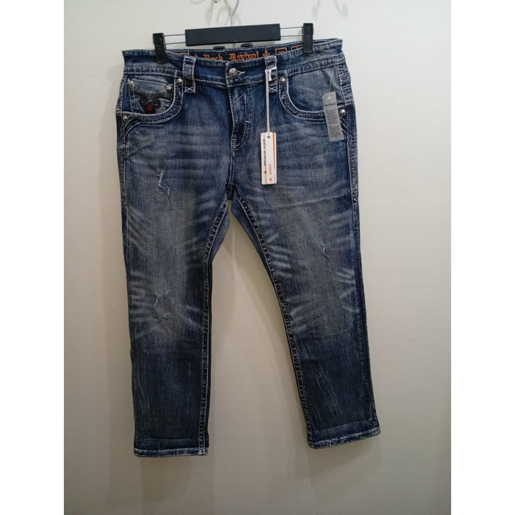ROCK REVIVAL BLUE DENIM JEANS