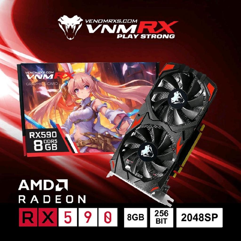 VenomRx AMD Radeon RX590 8GB DDR5 2FAN | VGA AMD RX 590 8G 256 bit-2048