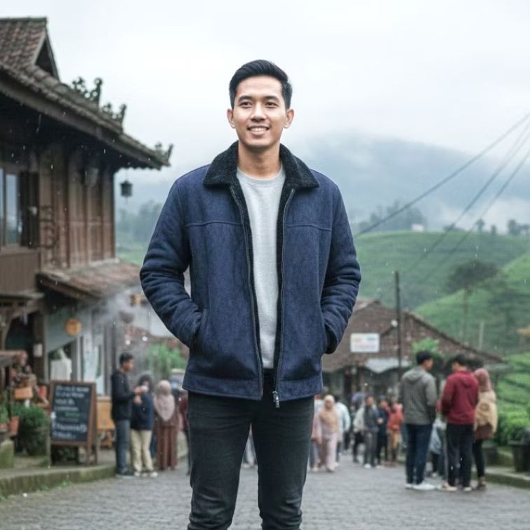 JAKET CORDUROY SHERPA size M fit L(second)