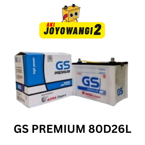 Aki Mobil GS Premium 80D26L 12V 65Ah – Aki Original Bergaransi