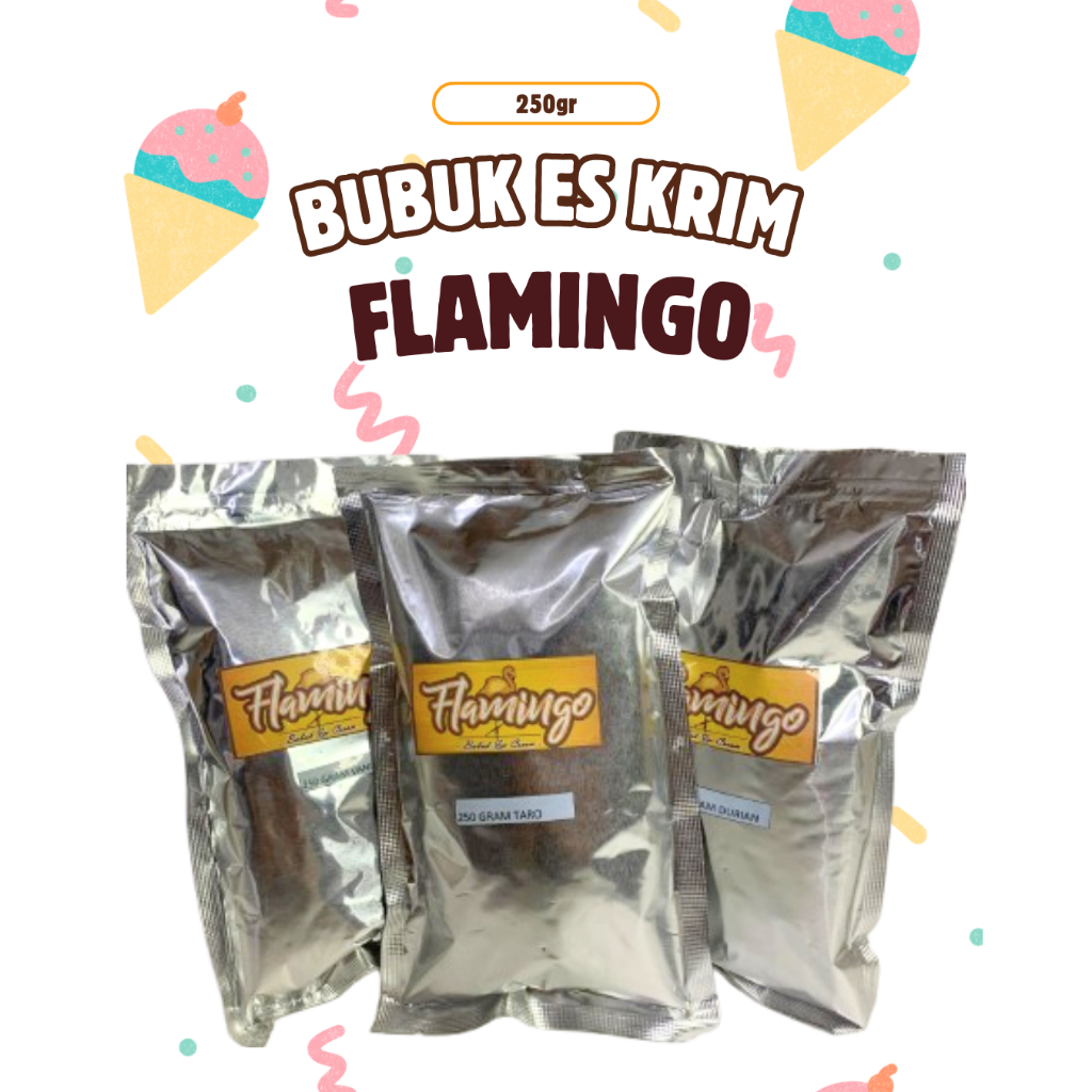 Bubuk Ice Cream Flamingo Aneka Rasa Bubuk Ice Cream Bubuk Instant Premium