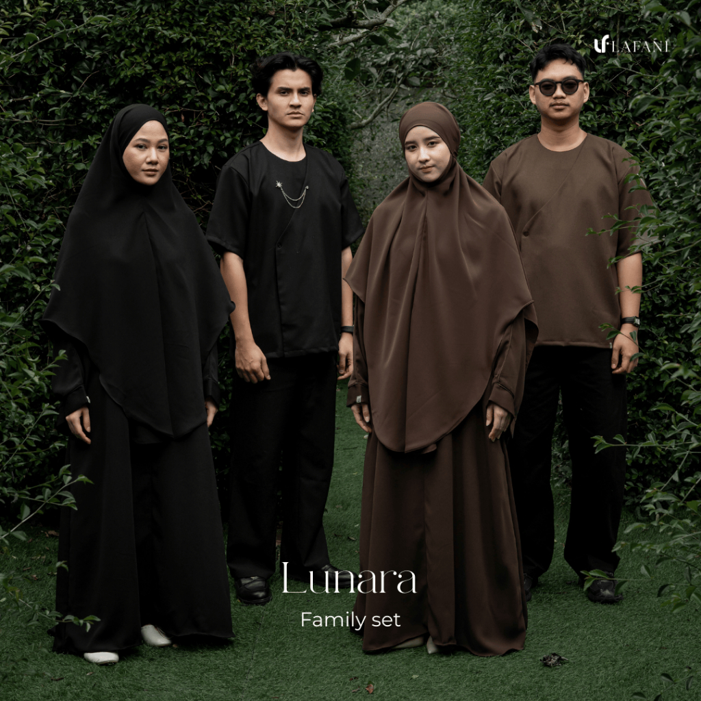 LAFANI - Abaya Dewasa Lunara Family Set - Sarimbit Keluarga Terbaru 2026