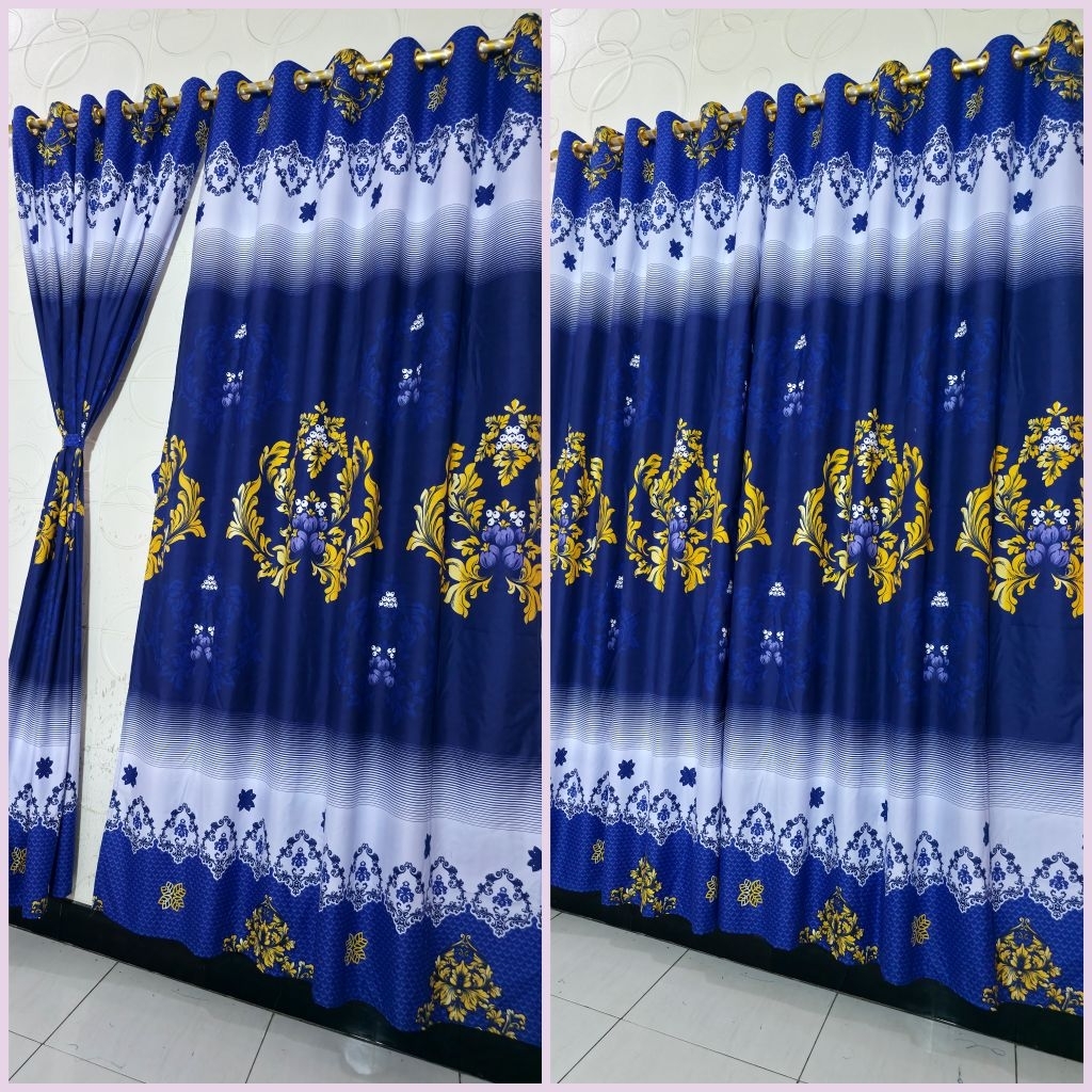 Hordeng/Gorden Smokring King SULTAN untuk Pintu Jendela lebar 130cm X panjang 220cm
