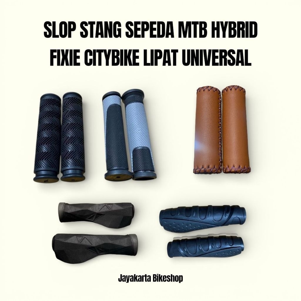 SLOP STANG SEPEDA HITAM COKLAT | HANDGRIP KARET ANTI SLIP | GRIP STANG MTB HYBRID LIPAT FIXIE ORIGIN