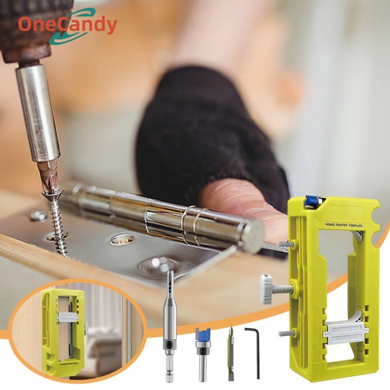 Locator Plate Penanda Engsel Sendok Alat Bantu Bor Engsel Hinge Guide Drill Locator Plate Perangkat 