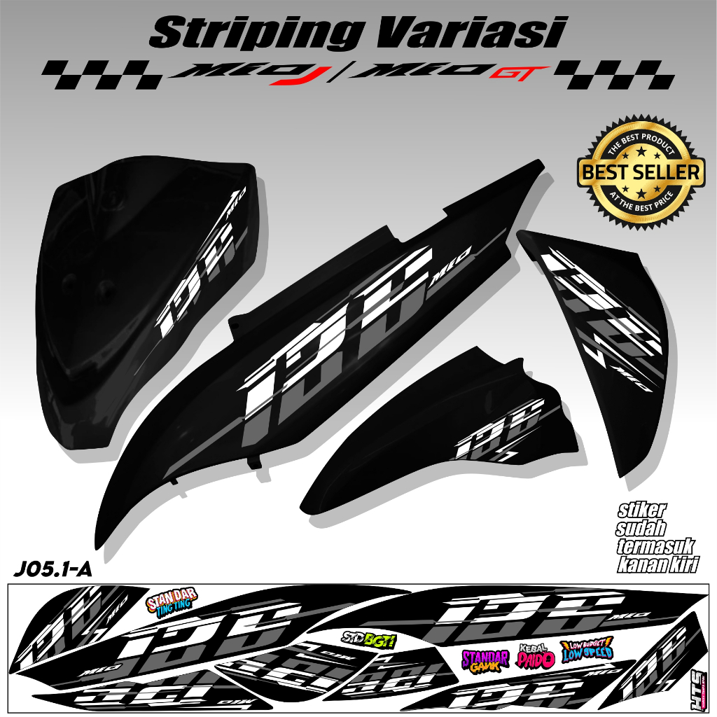 Striping Yamaha MIO J GT - Stiker Motor Mio GT 2014 Sticker Mio GT List Variasi MIO GT Motif Vietnam