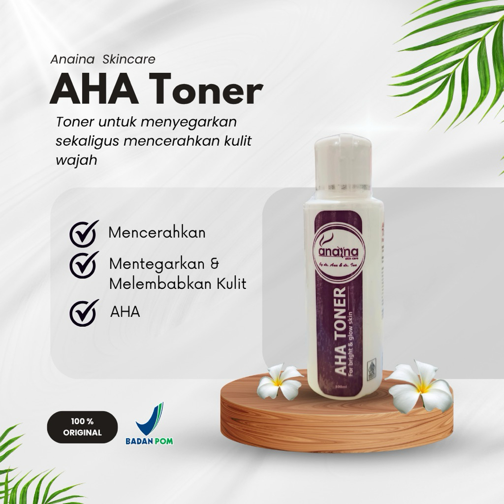 Aha Toner Anaina Skincare Toner Menyegarkan & Melembabkan Kulit Wajah