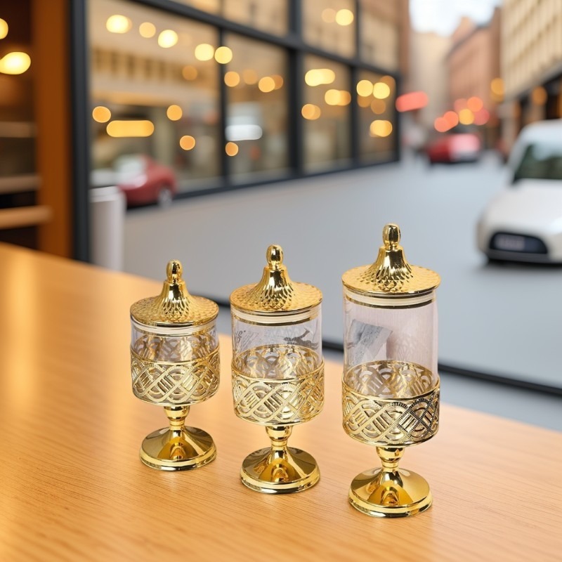 Set Toples Mewah Isi 3 Buah / Plastik Aesthetic / Toples kerupuk