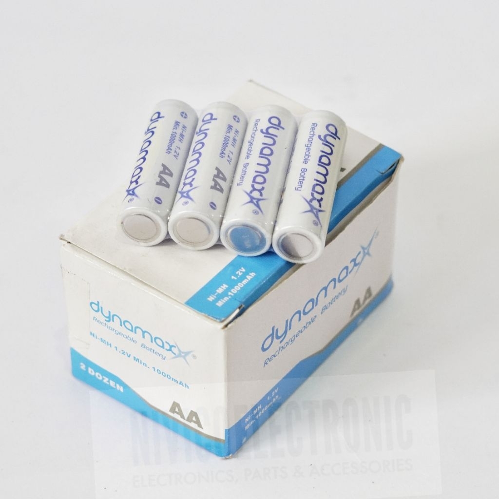 Dynamax Baterai AA Charge NiMh 1000mAh 1.2V Kotak Isi 24 Butir Harga Per Kotak