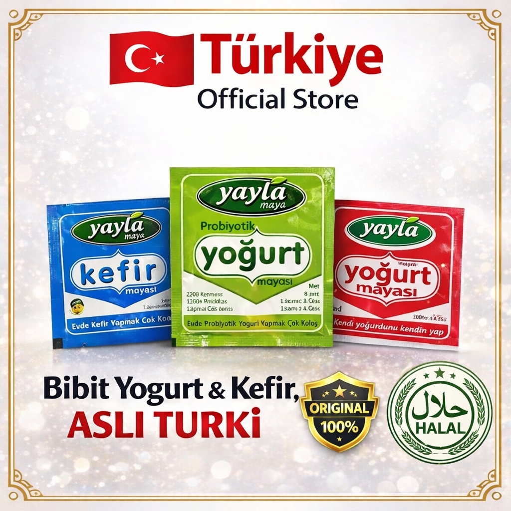 BIBIT YOGURT & KEFIR Probiotik EVDE YAYLA yaylamaya maya Turkish yogurt yoghurt starter yogurt Turki